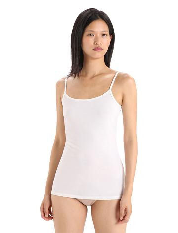 Bielizny Icebreaker Merino Siren Cami Singlet Damskie Białe | PL 1249GSOL